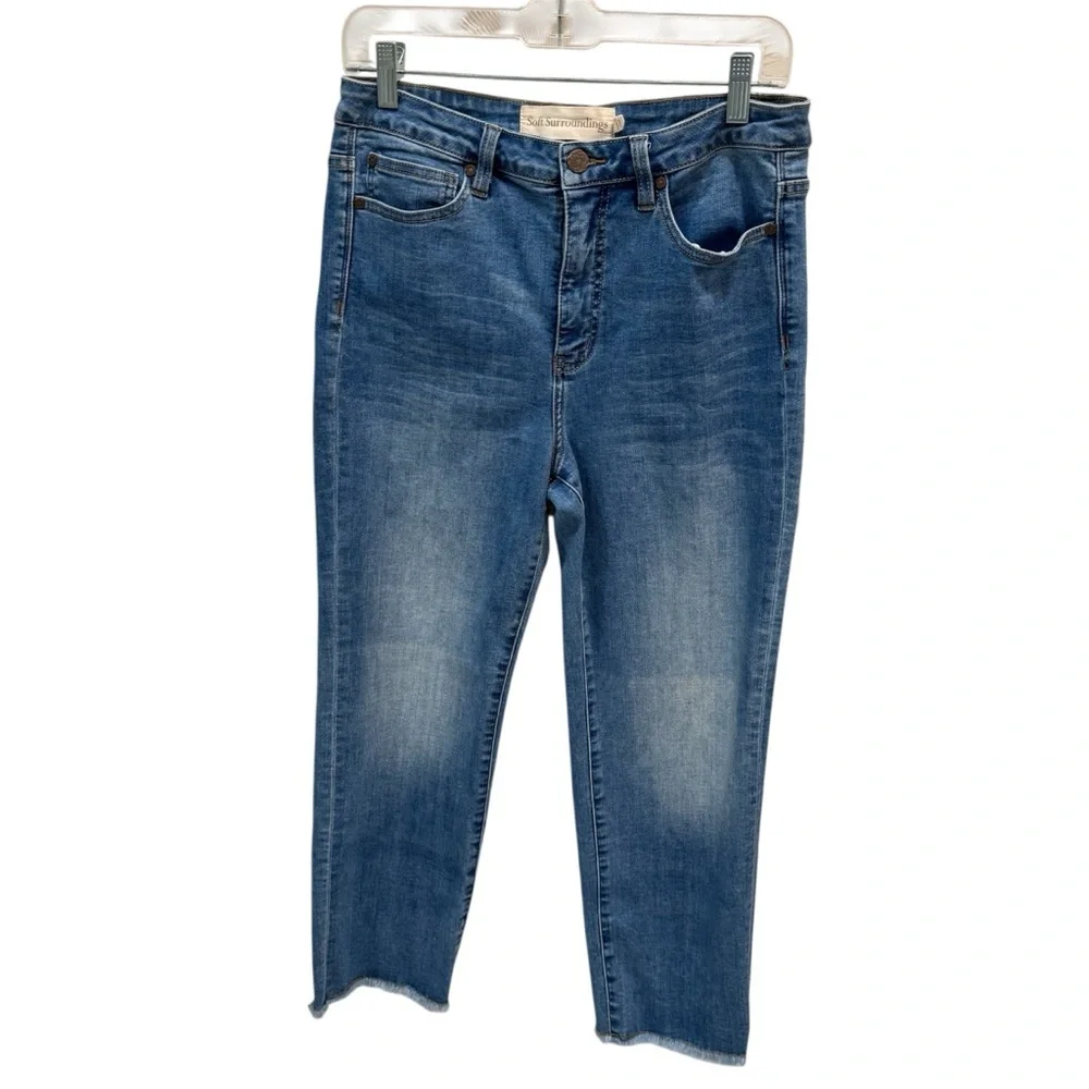 Soft Surroundings The Ultimate High Rise Slim Jeans Size 10 Light Wash 041921